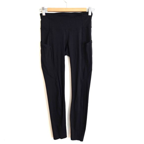 Lululemon Fast N Free Leggings Black Size 4 - Pockets - Picture 1 of 7